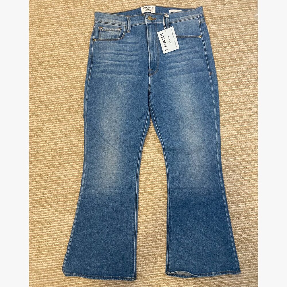 FRAME Le Crop Flare Opus Wash Size 30 NWT